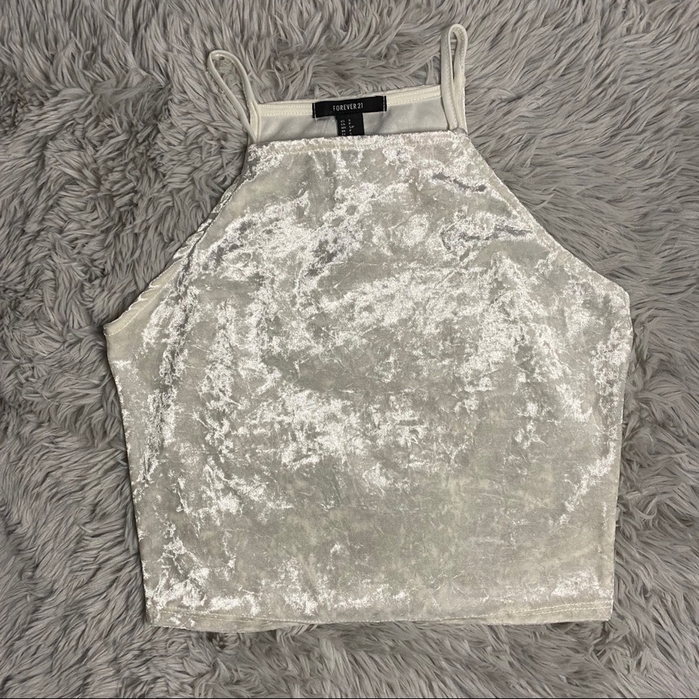Forever 21 Crushed Velvet Cropped Cami🌟 - Picture 2 of 10